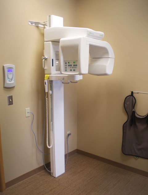 Photo of large, white Digital X-Ray machine inside Bhargava Family Dentistry Wichita office